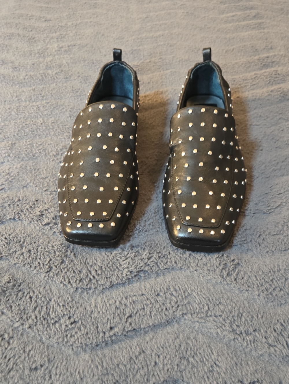 Dolce Vita Black Studded Slip-On Loafers